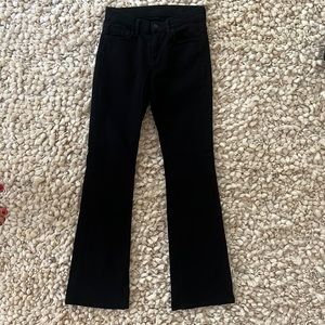 Black denim flared pants - like new!